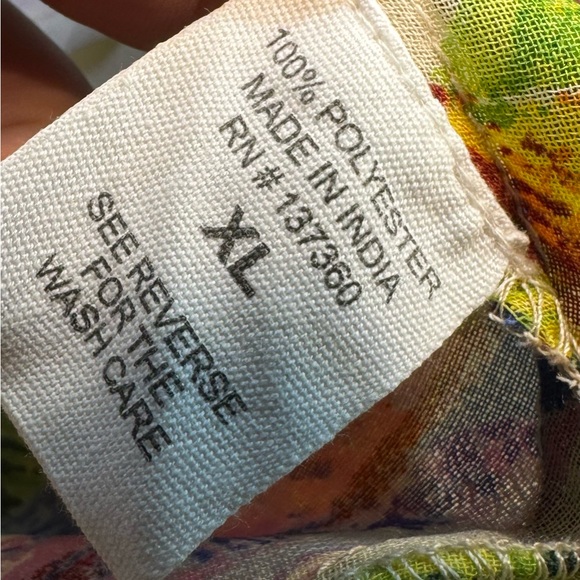 Live 4 Truth Swim Coverup Tropical Leaf Print Beach Dress X-Large Women’s - Picture 5 of 8